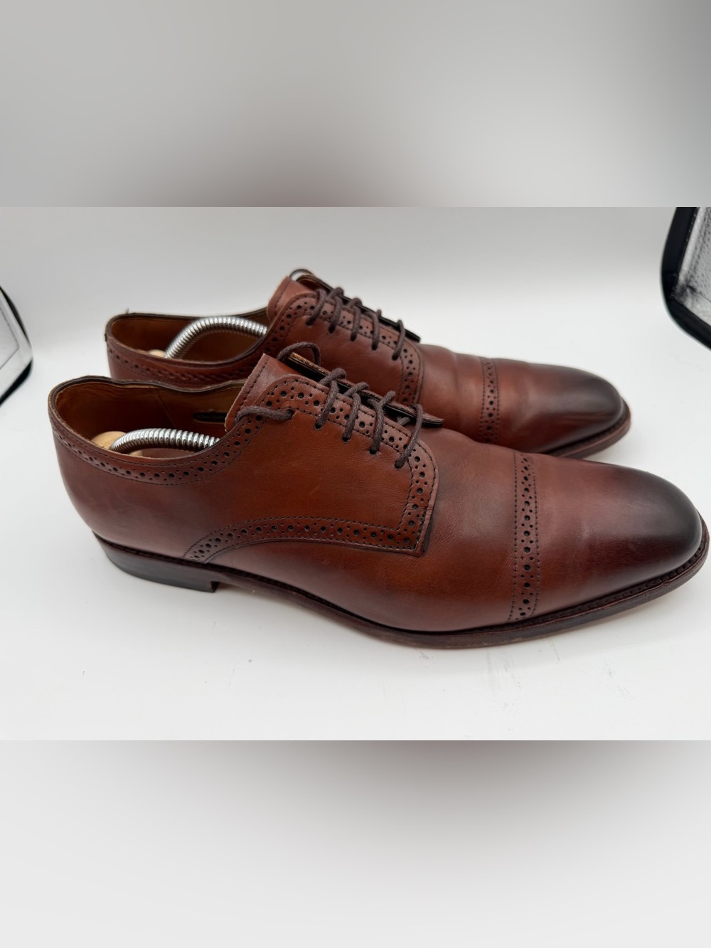 Allen Edmonds 6th Avenue Ave Lace Up Dress Shoe Chili Brown Leather Mens 11.5 D